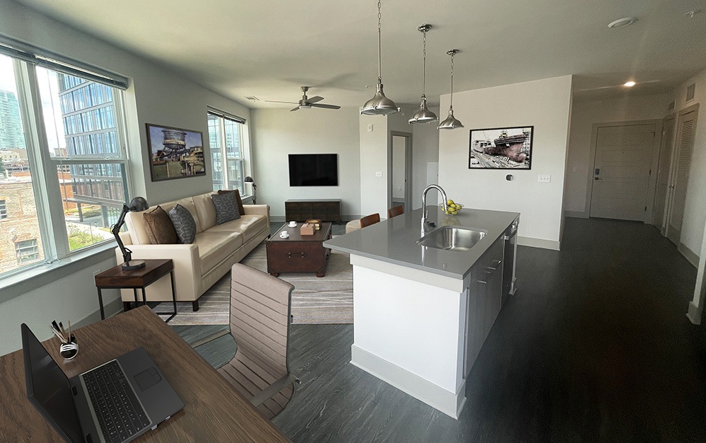 Willard - 2 bedroom floorplan layout with 2 baths and 1091 square feet. (Living Room)
