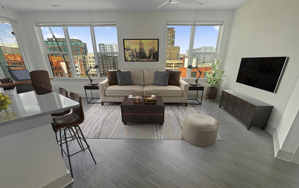 Willard - 2 bedroom floorplan layout with 2 baths and 1091 square feet. (Living Room)